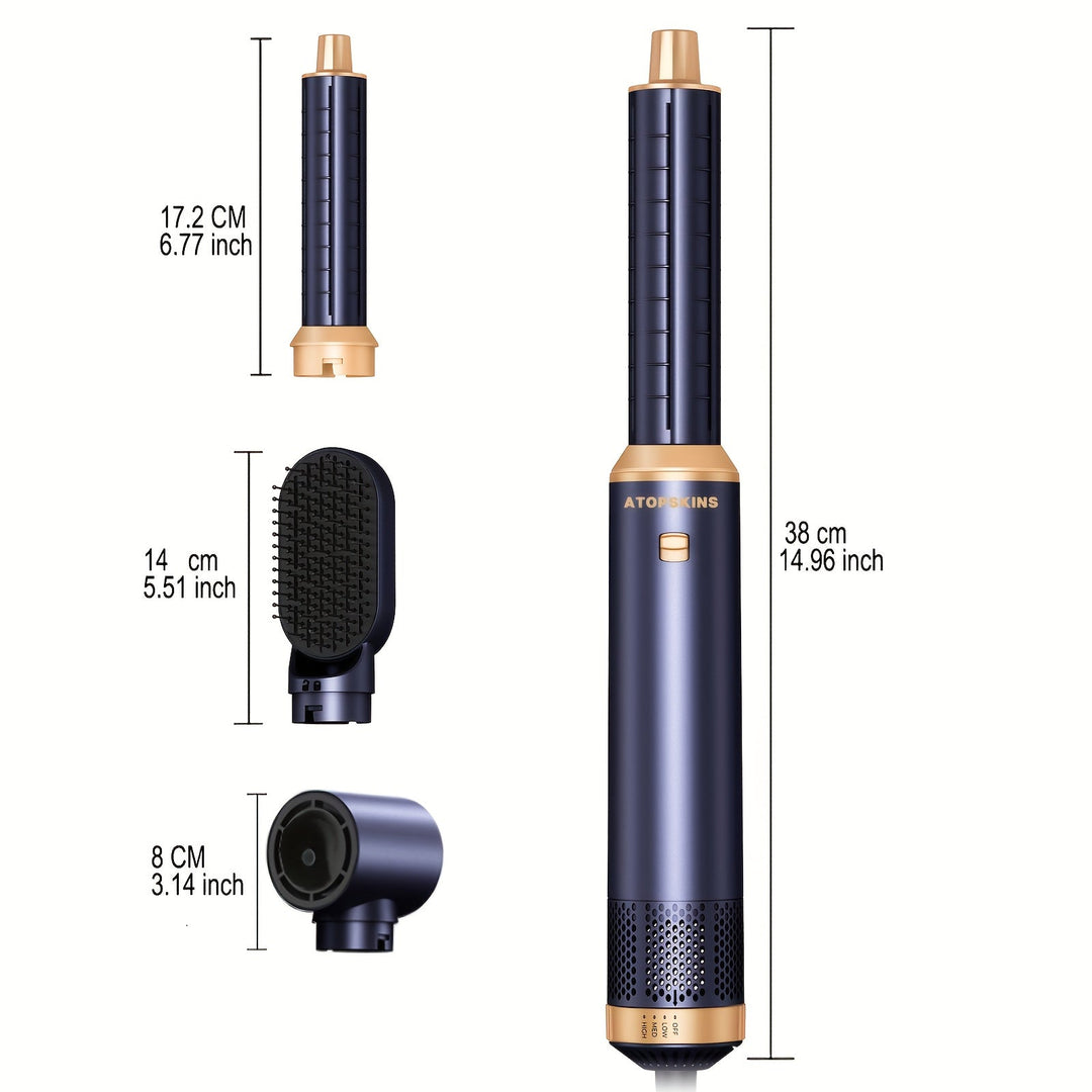CurlMate | 5-in-1 Haartrockner & Multistyler für Perfekte Locken und Glattes Haar