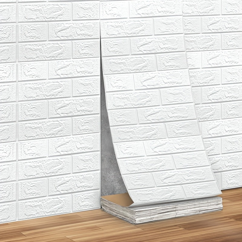 DecoBrick | 3D Wandpaneele Schaum – Wasserfest & rückstandsfrei Helles Weiß Decorique.de