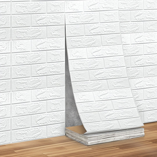 DecoBrick | 3D Wandpaneele Schaum – Wasserfest & rückstandsfrei Helles Weiß Decorique.de