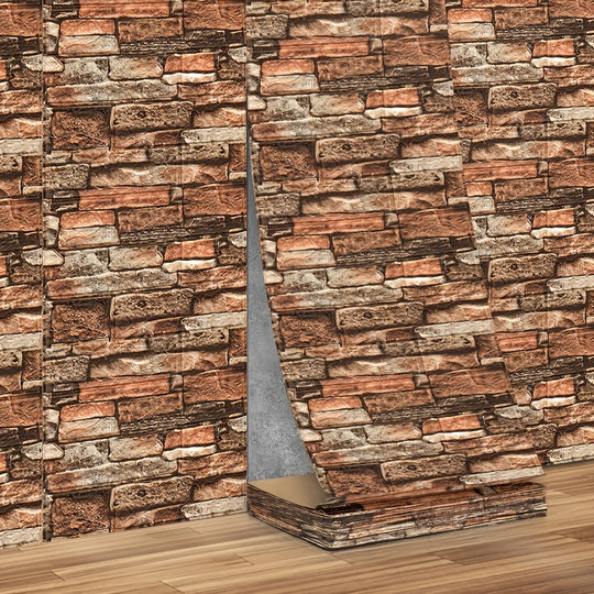 DecoBrick | 3D Wandpaneele Schaum – Wasserfest & rückstandsfrei Retro Rot Decorique.de