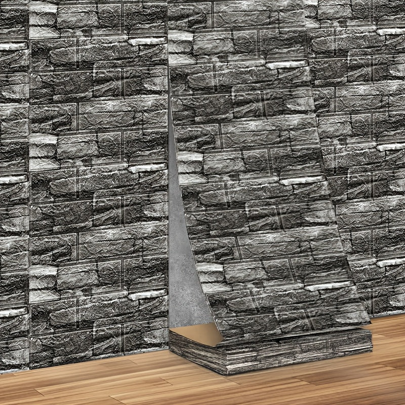 DecoBrick | 3D Wandpaneele Schaum – Wasserfest & rückstandsfrei Retro Schwarz Decorique.de