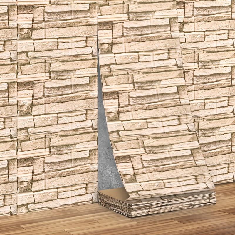 DecoBrick | 3D Wandpaneele Schaum – Wasserfest & rückstandsfrei Retro Weiß Decorique.de