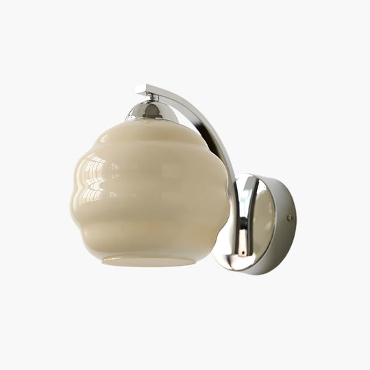 DecoGlow | Wandleuchte – Klassisches 1920er-Design mit Glasakzenten Chrom+Beige Decorique.de