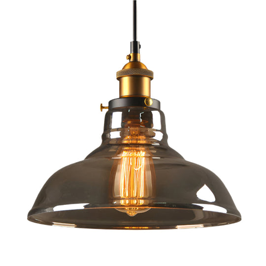 DecoLume | Vintage-Hängelampe aus Rauchglas & Eisen C-Rauchgrau Decorique.de