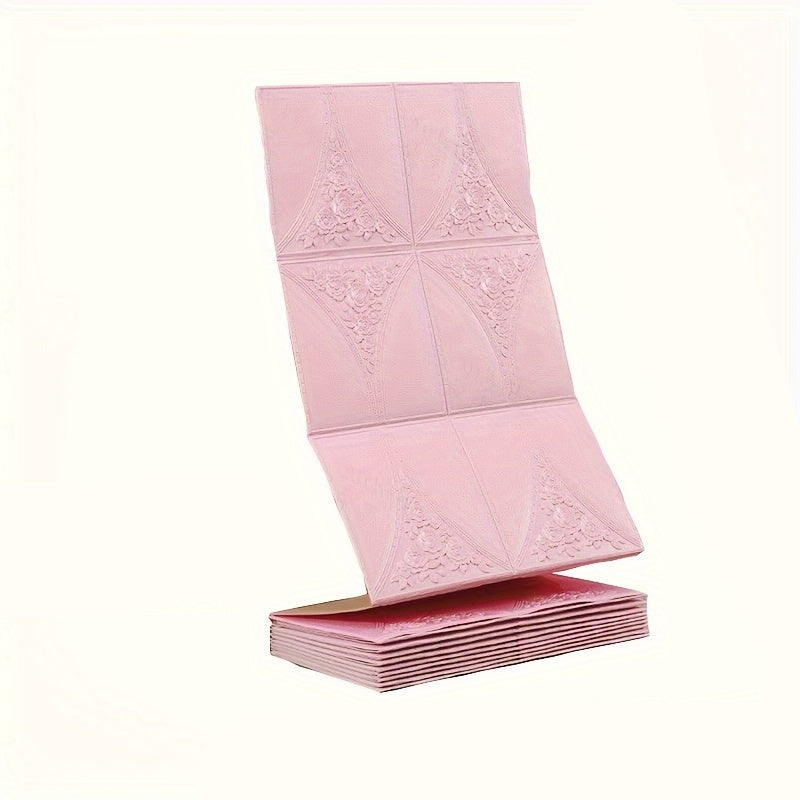 DecoStrip | 3D Wandverkleidung Rolle – Selbstklebend & nahtlos Rosa 4.9cm x 70cm Decorique.de