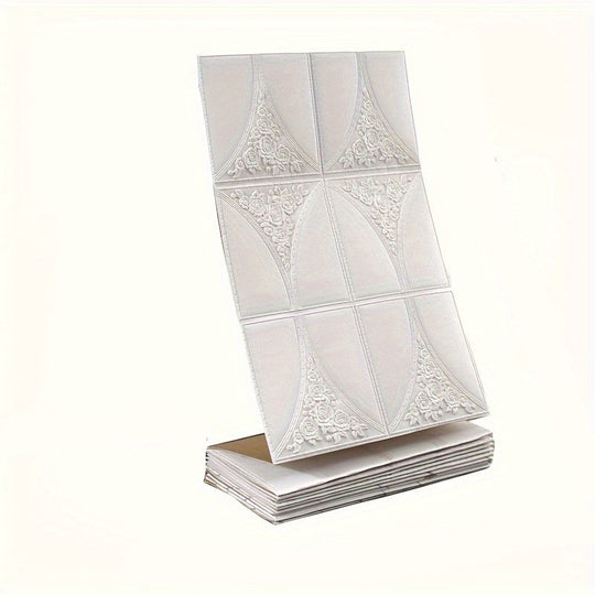 DecoStrip | 3D Wandverkleidung Rolle – Selbstklebend & nahtlos Weiß 4.9cm x 70cm Decorique.de