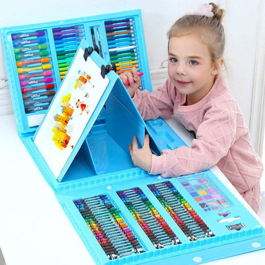 Deluxe KreativSet | Inspirierendes 6-in-1 Kunst-Set für Kinder Blau Decorique.de