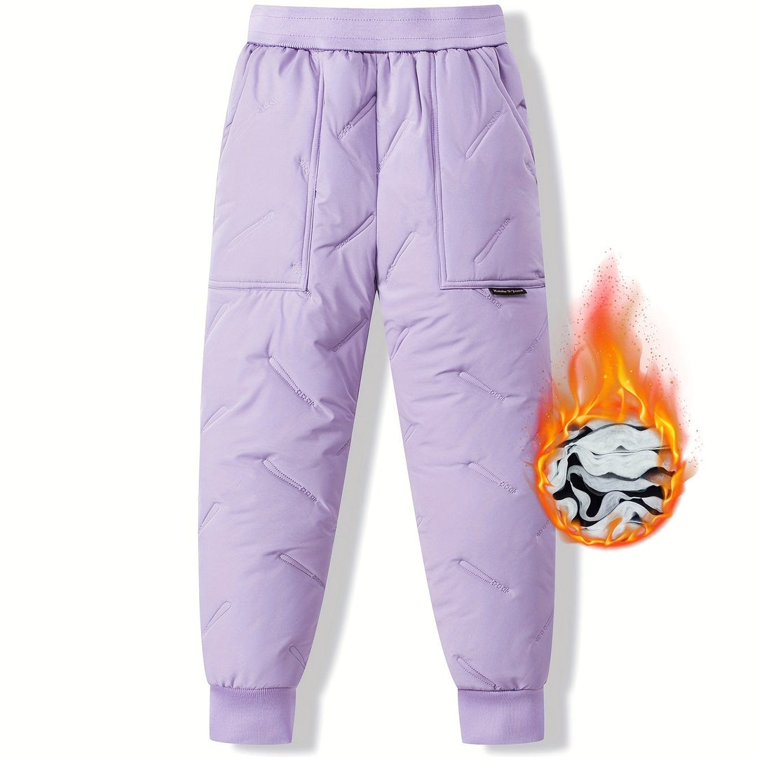 Demi | Kinder Thermohose – Winter Warm & Bequem Lila Decorique.de