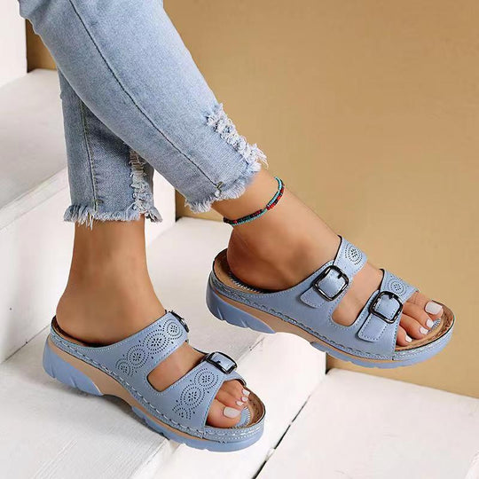 Variant image for Atmungsaktive Sandalen Damen - Orthopädische Sommerschuhe mit Memory-Foam-Sohle und Verstellbaren Schnallen-1