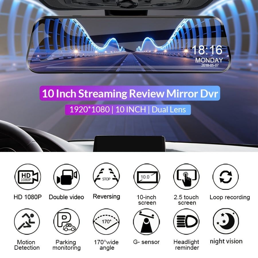 ClearPath | Dual Dashcam – 1080P Front & 720P Heck, Touchscreen