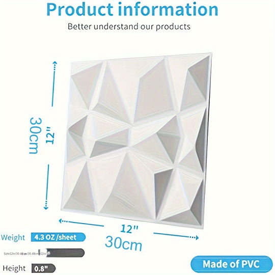 DiamondWall | 3D Wandpaneele – Geometrischer Diamant-Effekt Decorique.de
