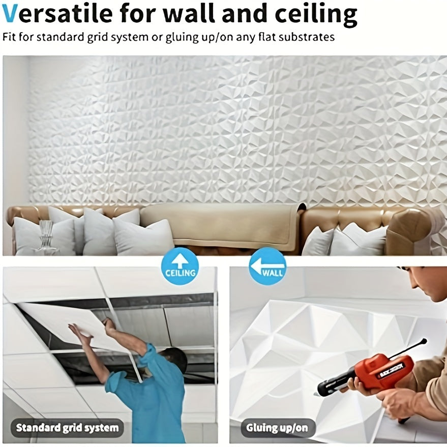 DiamondWall | 3D Wandpaneele – Geometrischer Diamant-Effekt Decorique.de