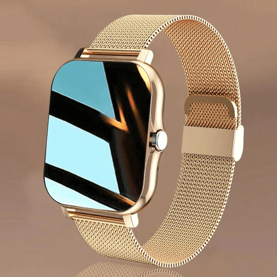 DivaSync | Multifunktionale Elegante Smartwatch für Frauen Gold Decorique.de
