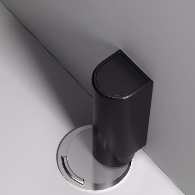 DoorMag | Robuster magnetischer Türstopper mit Wandschutz Schwarz Decorique.de