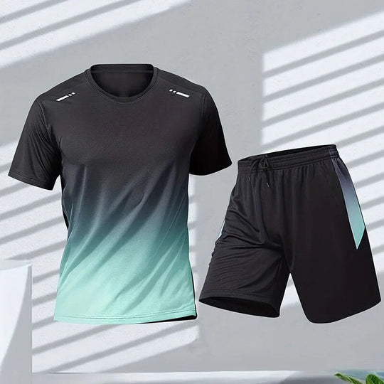 Elvin - Zweiteiliges Sportbekleidungsset für Herren mit Farbverlauf und optimaler Bewegungsfreiheit-3