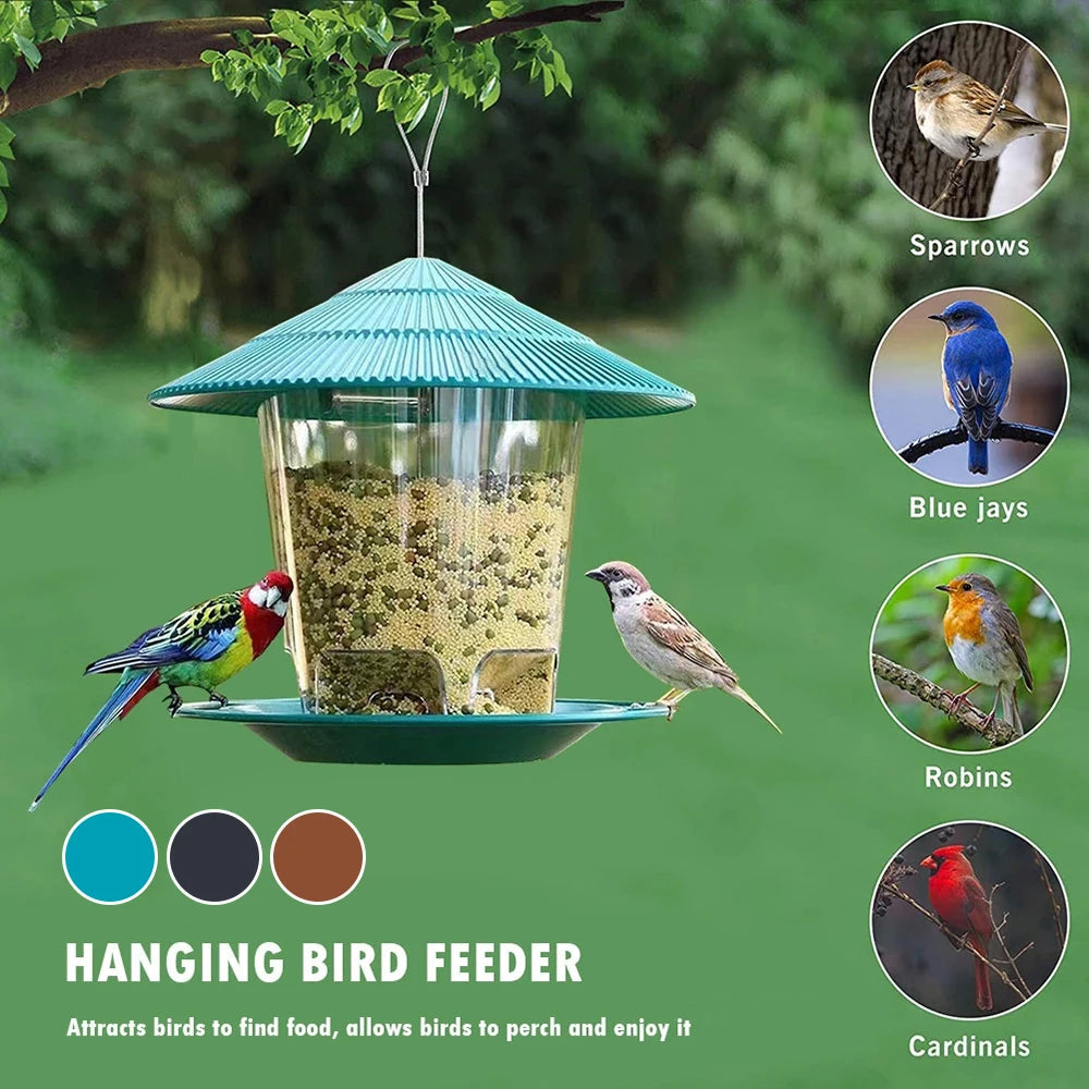 SeedFlow | Hängender Vogelfutterspender mit automatischem Saatgutspender