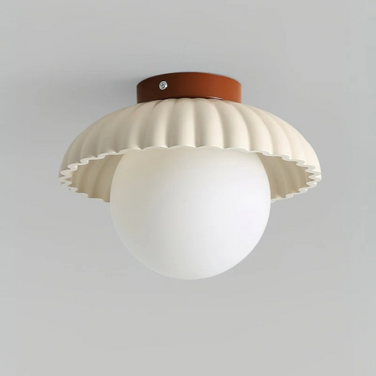 IronBloom | Flur-Deckenleuchte – Knospenförmiger Glasschirm