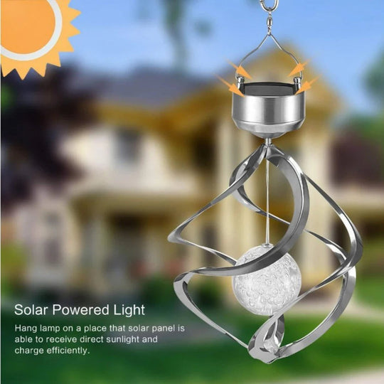 GlowSpiral | Solar Windspiel mit Farbwechsel & Klang