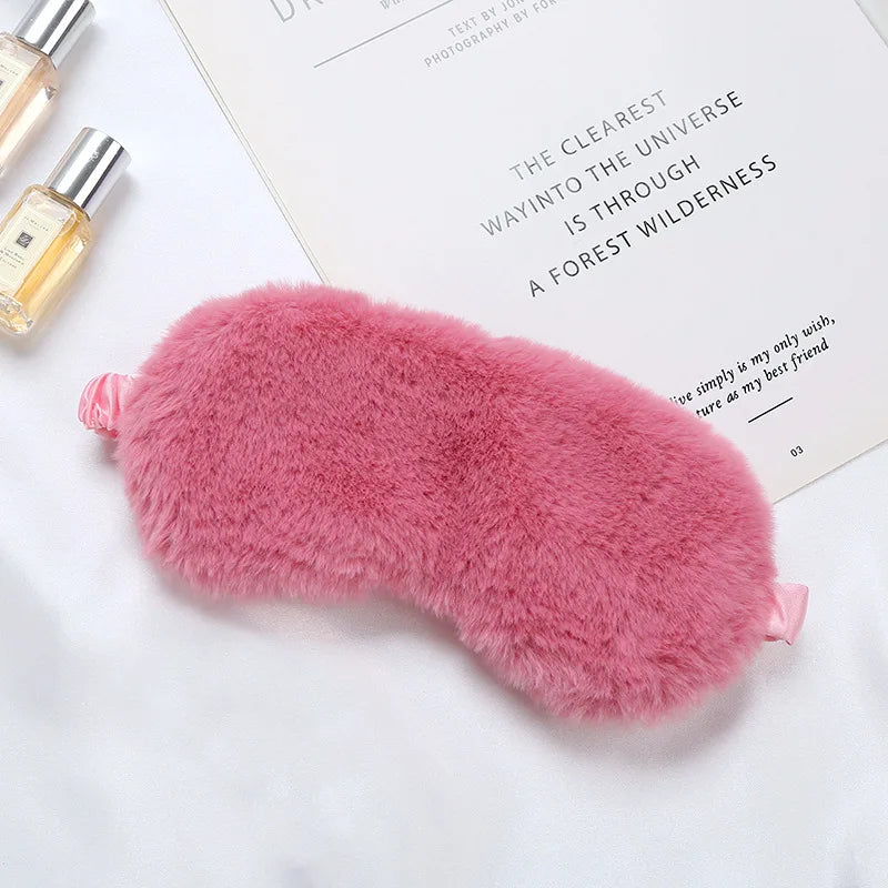 DreamComfort | Flauschiger Schlafmaske Rose 20x10cm Decorique.de