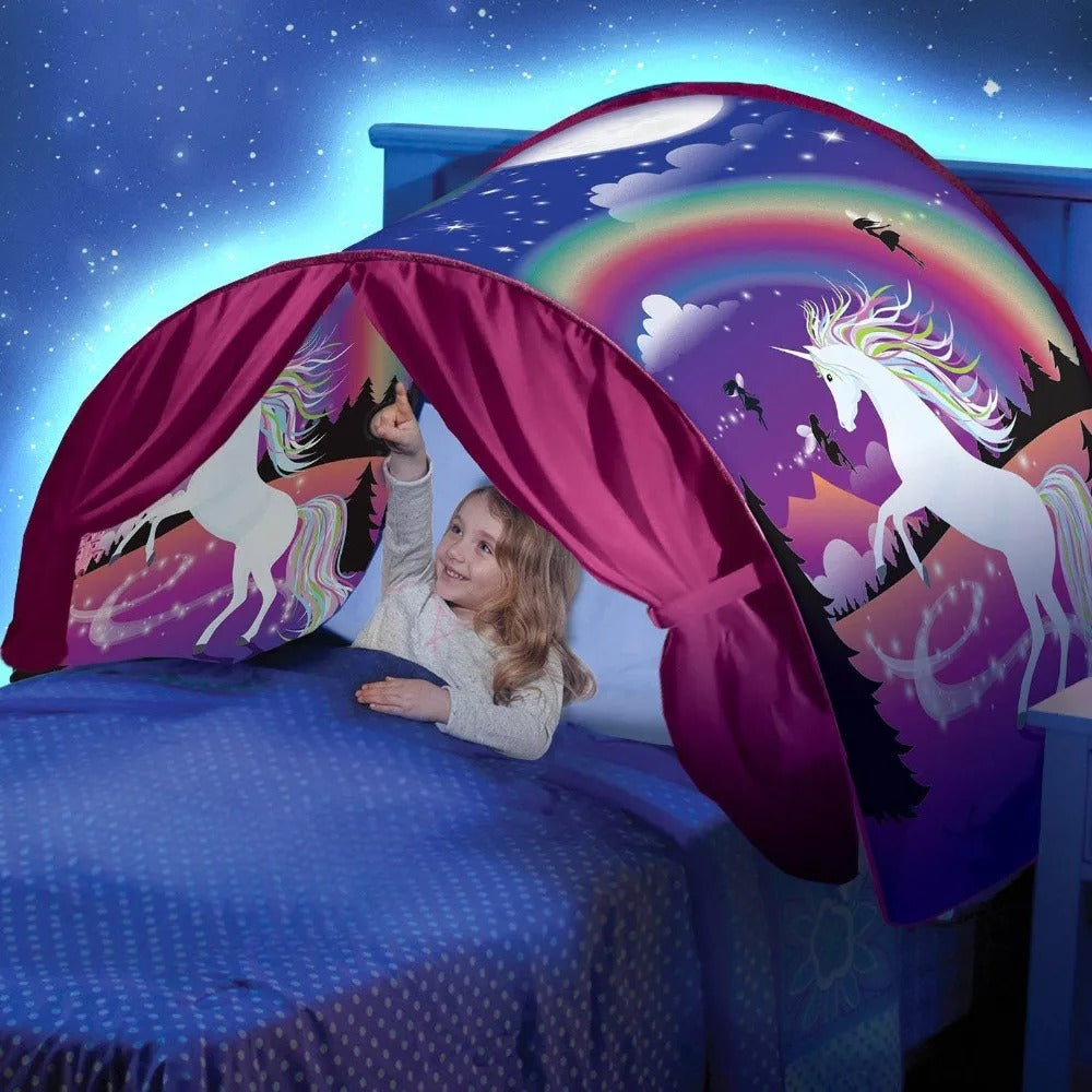 DreamDome | Kinderbettzelt für magische Schlafabenteuer Einhorn Decorique.de