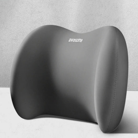 DreamRest | Ergonomisches Nacken- & Lendenkissen für das Auto Grau Rückenlehne Decorique.de