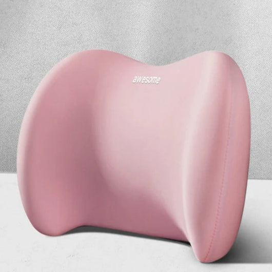 DreamRest | Ergonomisches Nacken- & Lendenkissen für das Auto Rosa Rückenlehne Decorique.de
