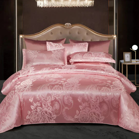 DreamSilk | Satin Bettbezug – Glatte Textur & Königlicher Schlafkomfort Rosé Decorique.de