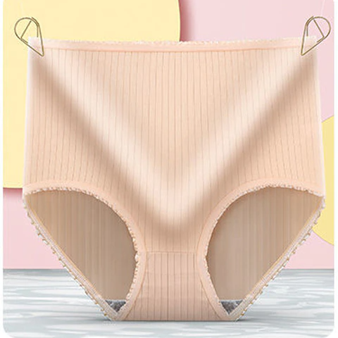 DryComfort | Stilvolles und auslaufsicheres Damen-Unterwäsche-Set Nude Decorique.de