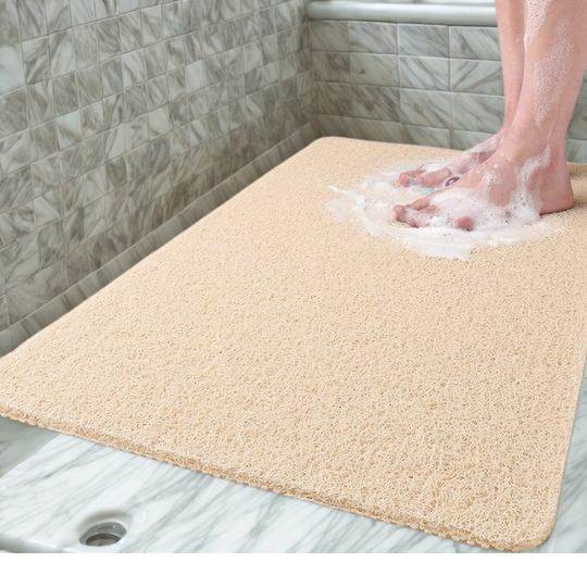 DryStep | Badmatte – Schnell Trocknend & Rutschfest Design Beige Decorique.de