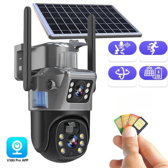 DualGuard | 4K Sicherheitskamera mit Solarpanel Decorique.de