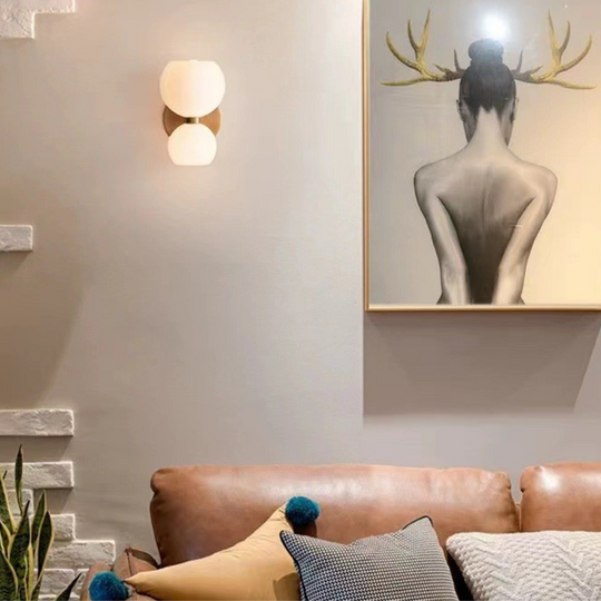 DuoGlow | Minimalistische Doppel-LED-Wandleuchte Weiß Decorique.de