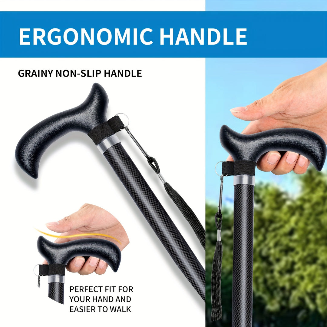 CarbonGlide | Gehstock aus Carbon – Ultraleicht & Höhenverstellbar