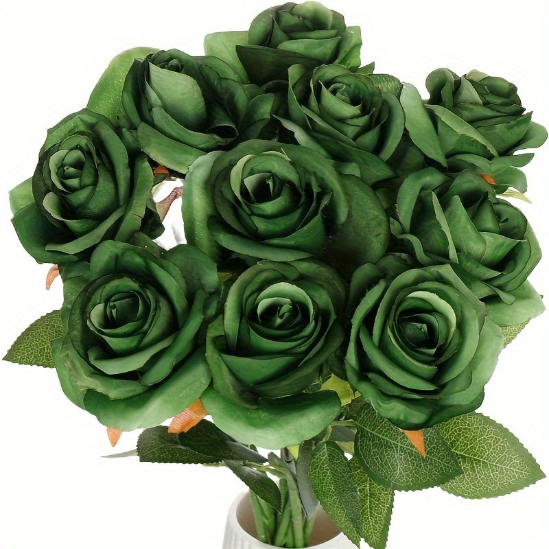 BloomMate | Artificial Roses 10-Pack – Realistic Wedding Décor