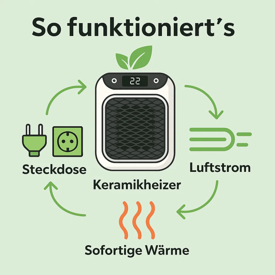 EcoHeat | Energiesparender Heizlüfter mit modernem Design Decorique.de