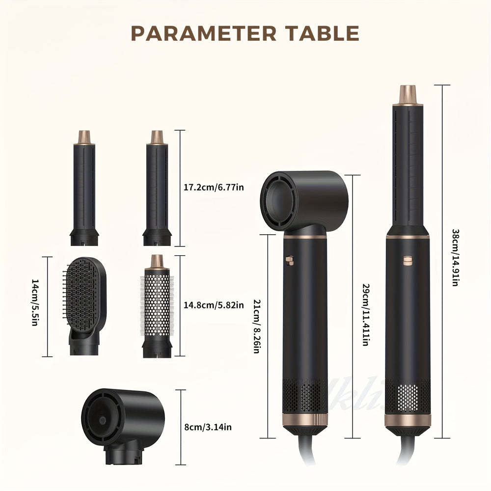 GlamFlow | 5-in-1 Haarstyler mit Aufsätzen für Locken & Glätten