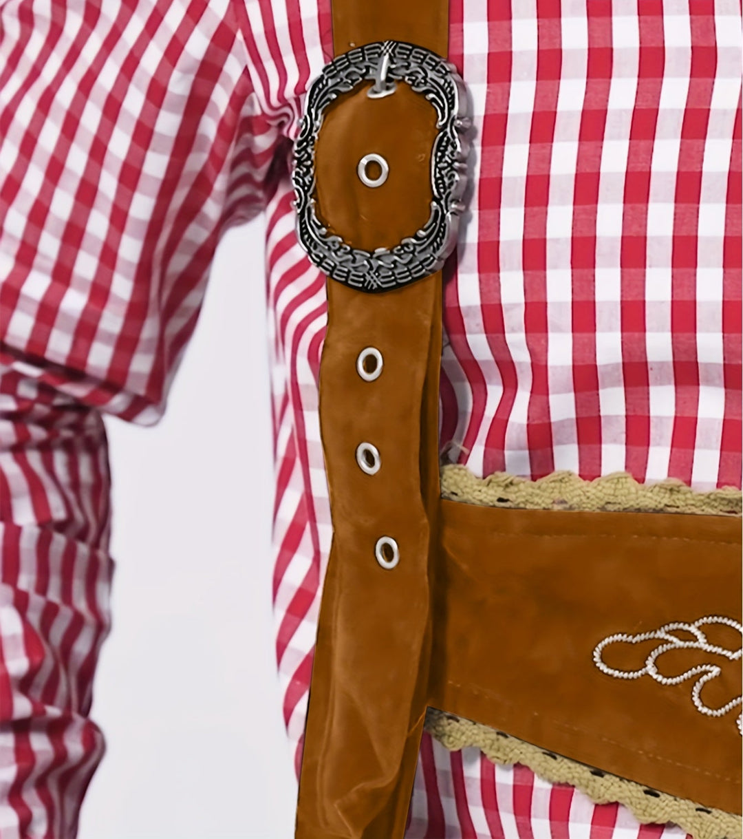 Eichensteg | Herren-Lederhose – Bestickte Kniebund-Shorts Decorique.de