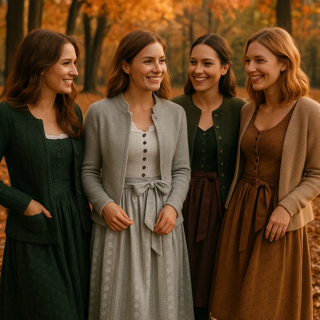 Eisglanz | Damen-Dirndlkleid in Grau für Oktoberfest & Feste Decorique.de