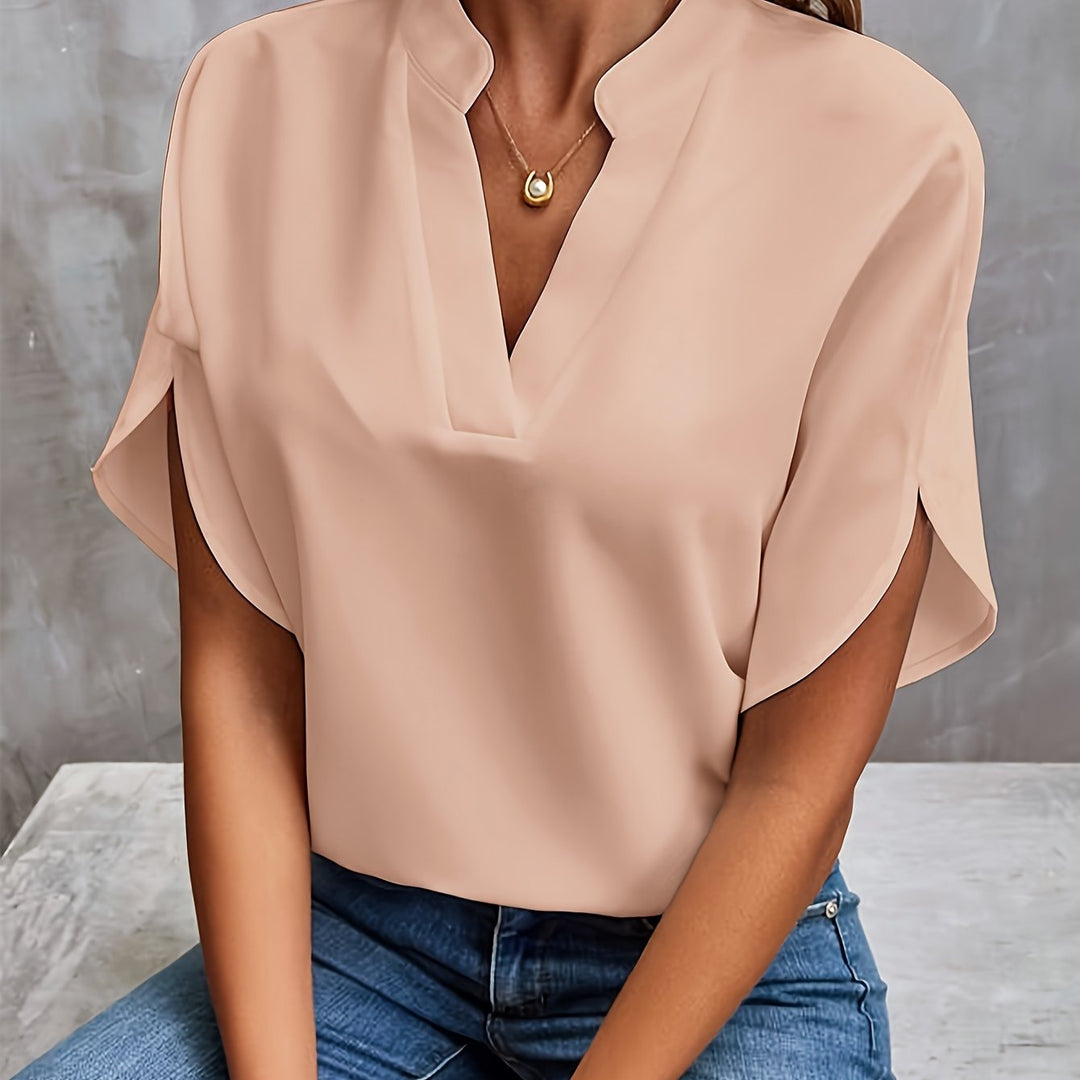 Eleanor | Stilvolle Bluse für jeden Anlass | Damen Aprikose Decorique.de