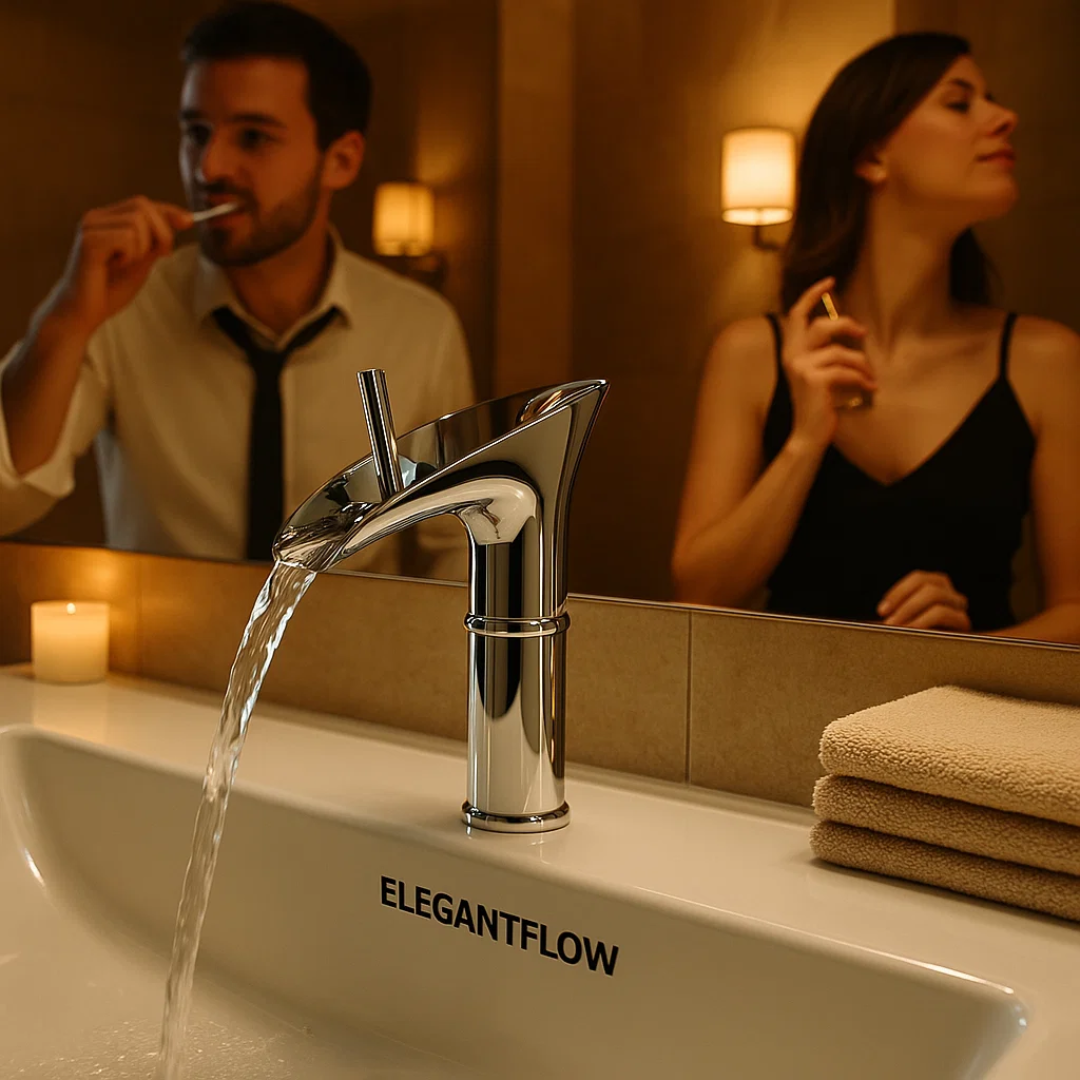 ElegantFlow | Luxuriöser Wasserhahn mit Wasserfall Decorique.de