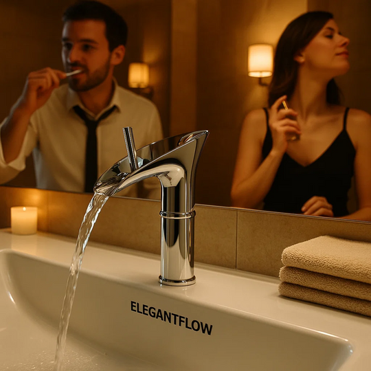 ElegantFlow | Luxuriöser Wasserhahn mit Wasserfall Decorique.de