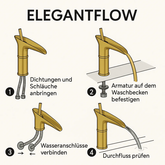 ElegantFlow | Luxuriöser Wasserhahn mit Wasserfall Decorique.de