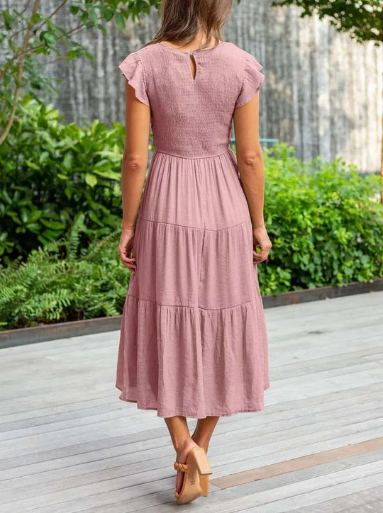 Elli | Damen Elegante Luftigekleid | Maxi Decorique.de
