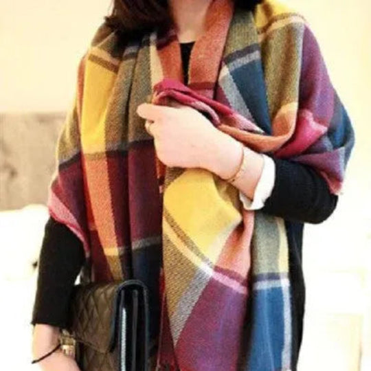 Elouise | Kaschmir Schal – Weich, Warm & Stilvolles Karomuster Decorique.de