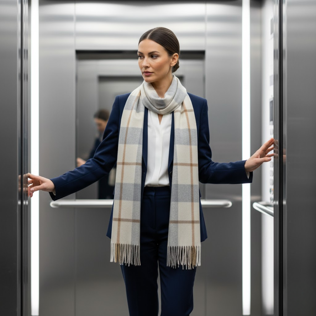 Elouise | Kaschmir Schal – Weich, Warm & Stilvolles Karomuster Decorique.de