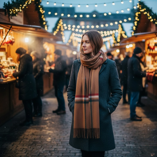 Elouise | Kaschmir Schal – Weich, Warm & Stilvolles Karomuster Decorique.de