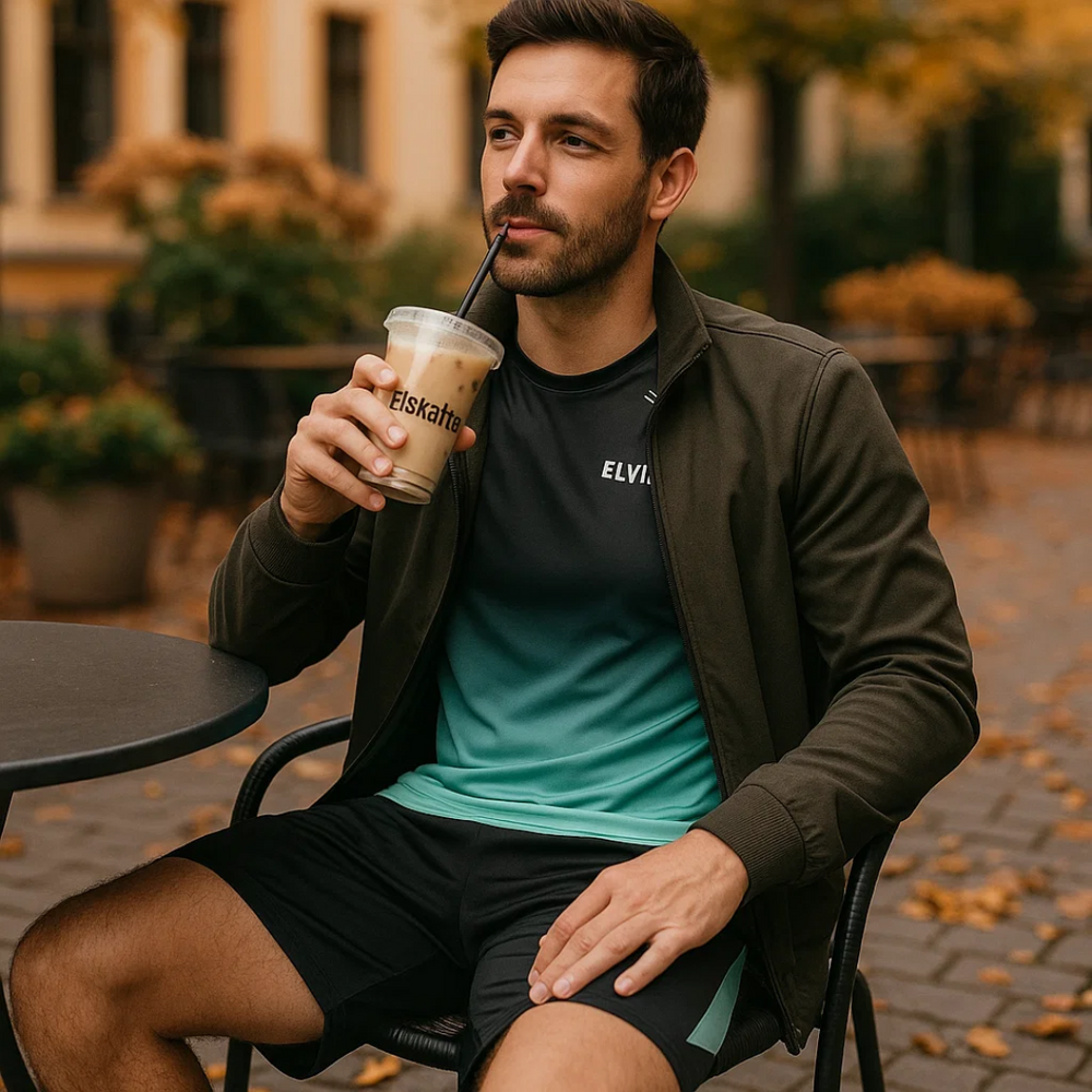 Elvin | Zweiteiliges Sportbekleidungsset für Herren mit Farbverlauf und optimaler Bewegungsfreiheit Decorique.de