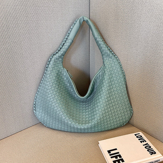 Elvira | Handtasche Geflochten stilvoll Blauer See Decorique.de