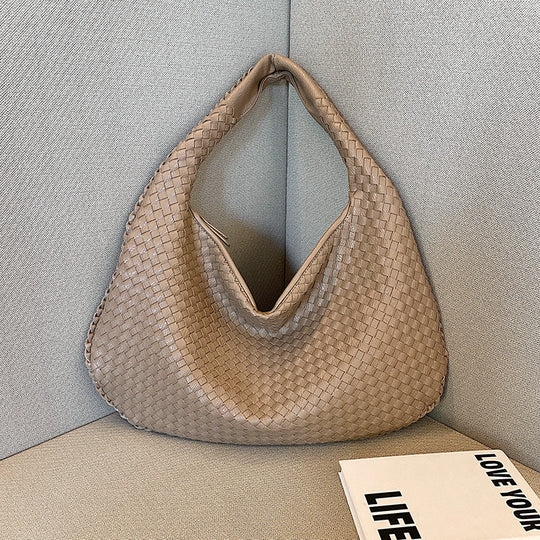Elvira | Handtasche Geflochten stilvoll Khaki Decorique.de