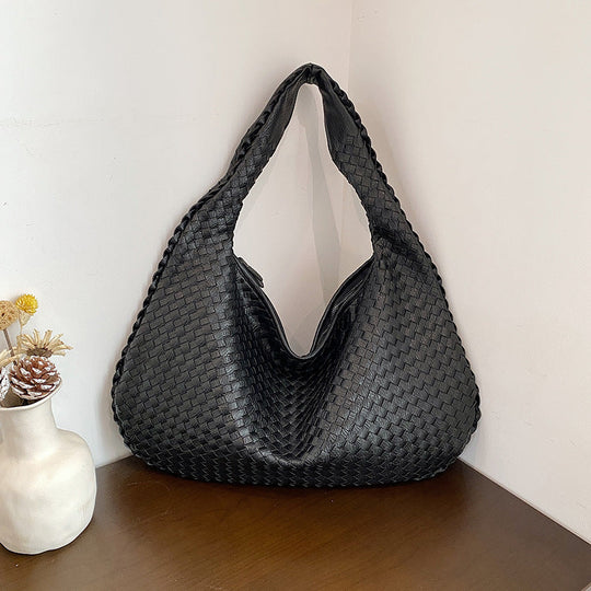Elvira | Handtasche Geflochten stilvoll Schwarz Decorique.de