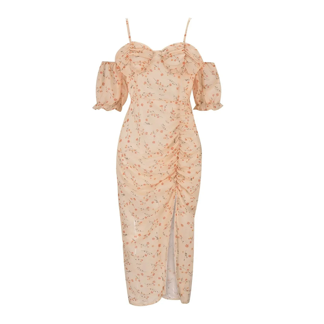 Emilia | Damen Schlankmachende Sommerkleid | Midi Decorique.de